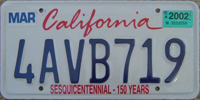 California License Plate Sticker Colors